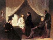 Teofil Kwiatkowski Last moments of Frederic Chopin France oil painting artist